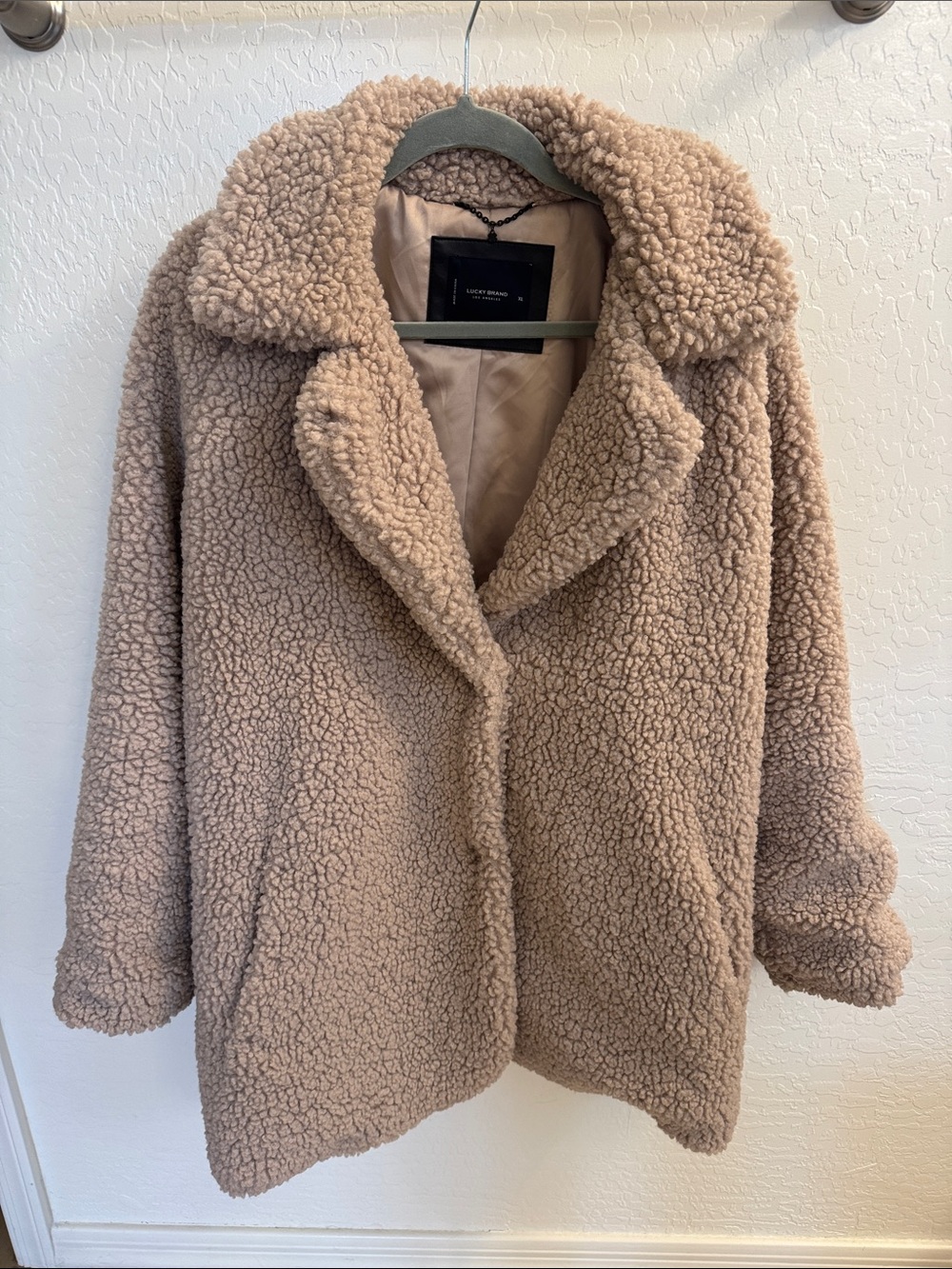 Lucky Brand Women's Teddy Coat in Beige